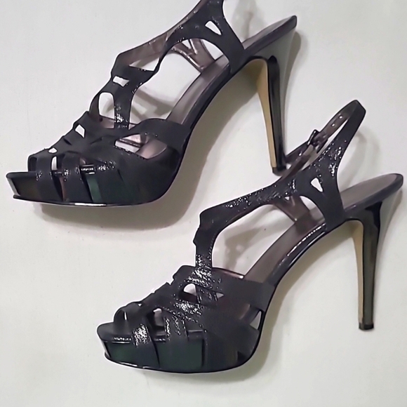 Nine West platform heeled sandals size 8 - Picture 2 of 14